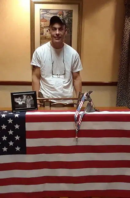 David Haave preparing to play for the Fallen Soldiers 2022 -- David Haave